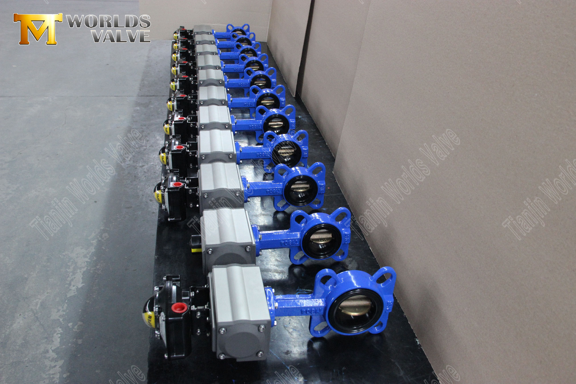 Pneumatic Actuated Wafer Butterfly Valve with Limited Switch Pnömatik-kontrol-açı-butterfly-valfler ile sınırlı-switch-1
