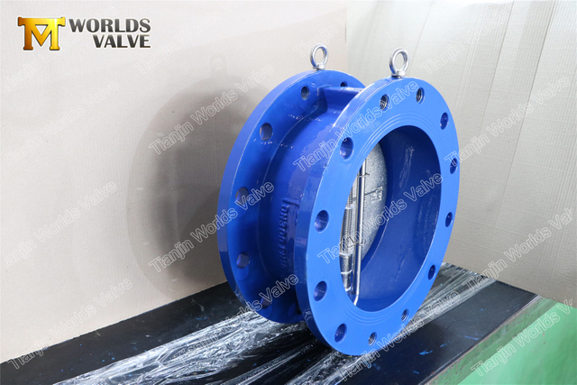 Çift flanşlı çift plakalı çek valfler, tek yönlü salınımlı çek valf