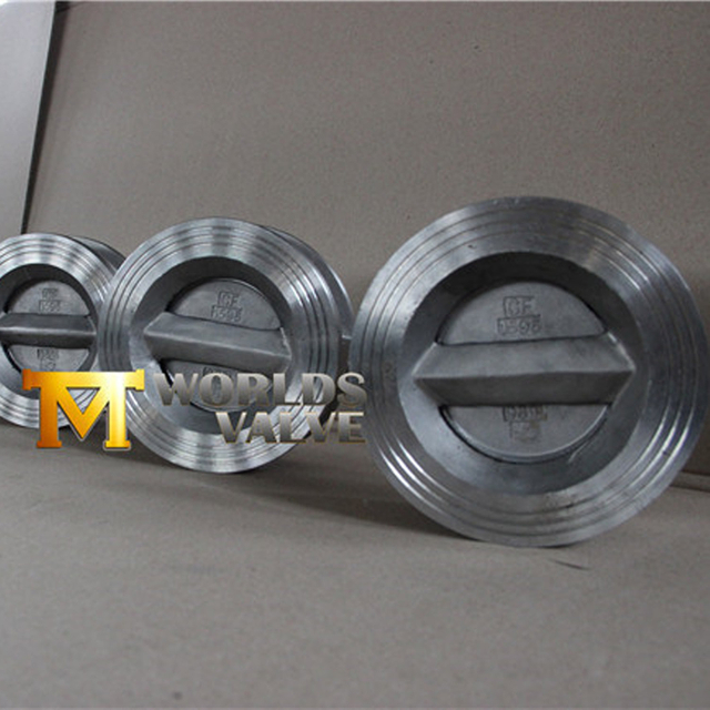 SS A351 CF8M Paslanmaz Çelik Gofret Çek Vanaları