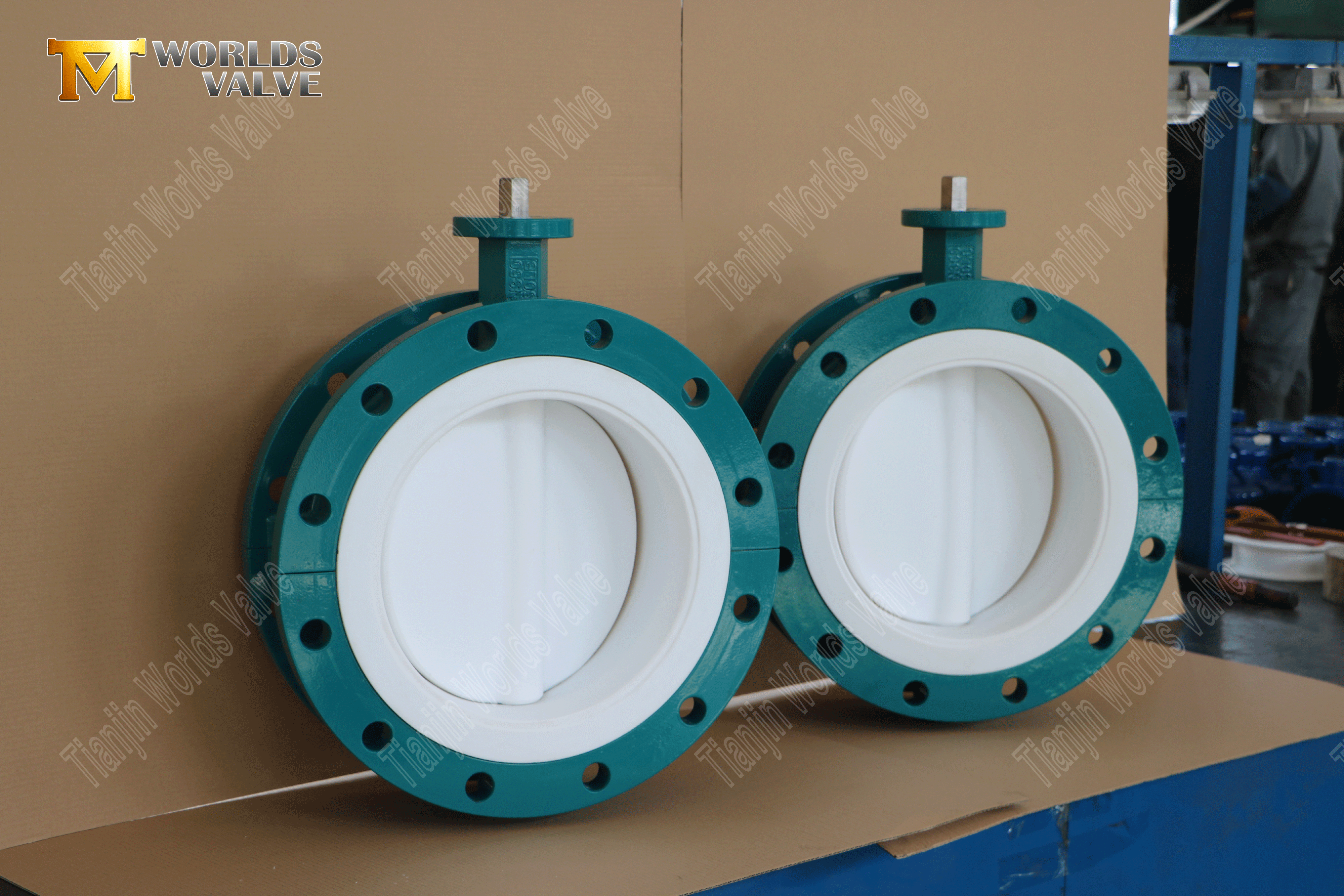 İki Par&ccedil;alı Flanşlı PTFE Kelebek Vana WCB G&ouml;vde ve Dişliyle Kumandalı-1 (1).png