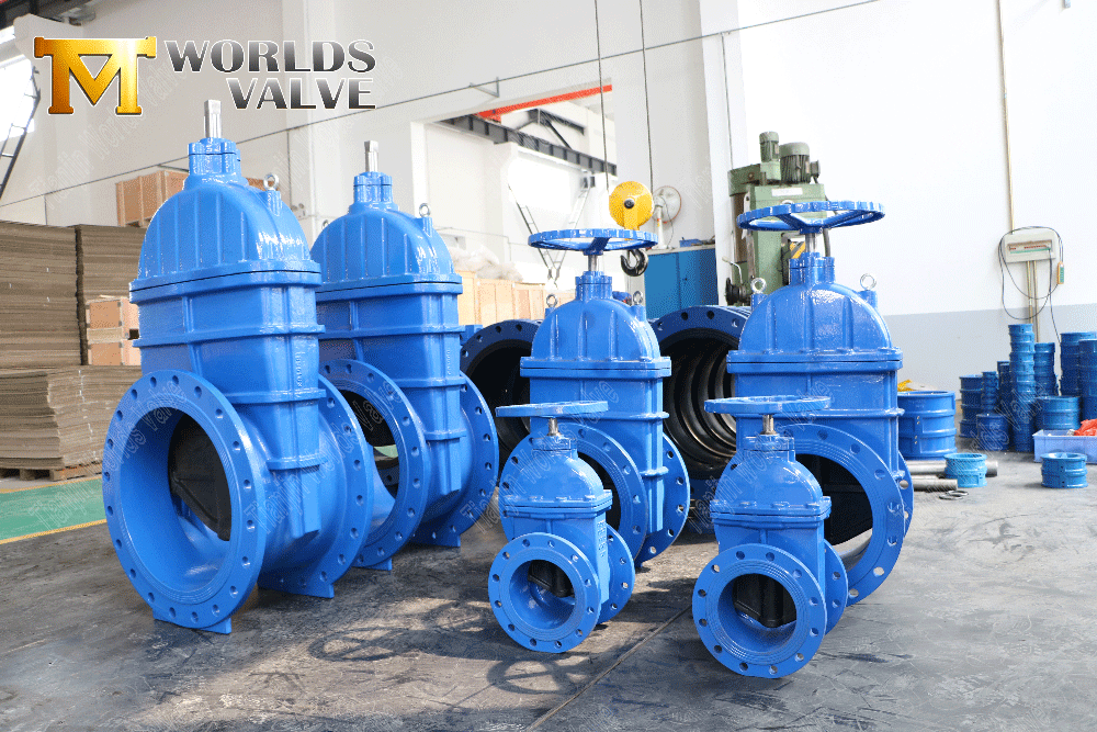 NBR-EPDM-Rubber-Lined-Wedge ile Gate-Valve