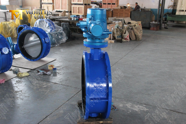 Motorlu Kelebek Vanaları - Elektrikli Aktüatörlü Çift Flanşlı Kelebek Valfı