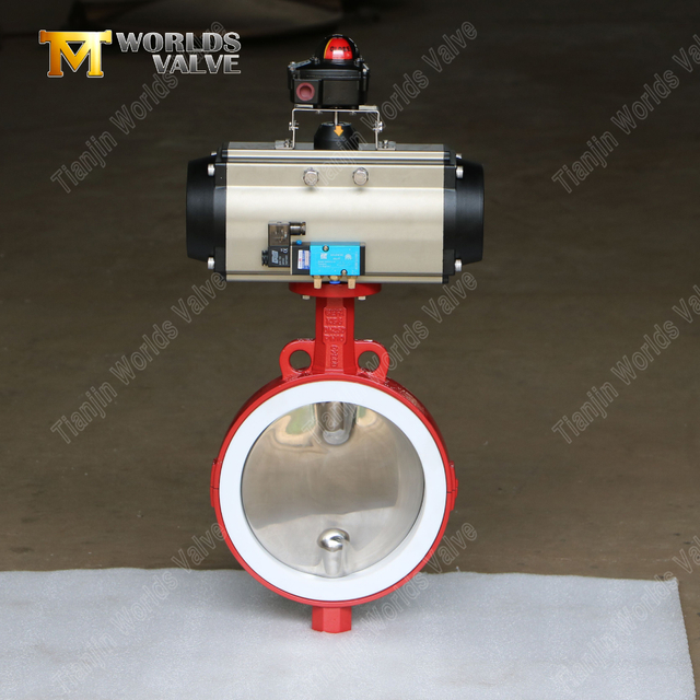 CF8M Diskli Bölünmüş Gövde PTFE Koltuklu Wafer Kelebek Vana