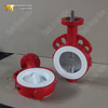 Parlak disk ve pnömatik aktüatörlü PTFE astarlı kelebek valfi