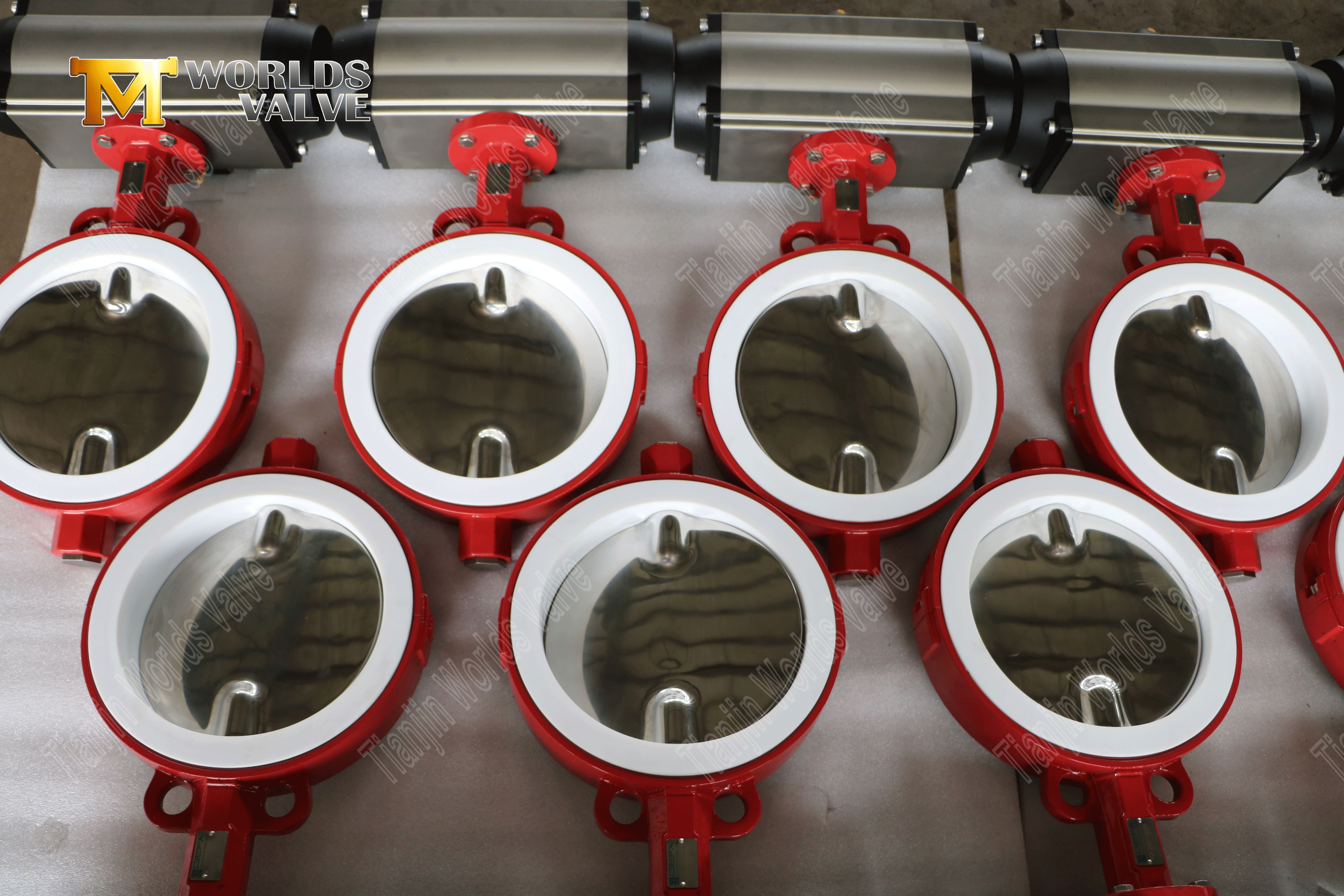 PTFE Kaplı Cilalı Diskli Pn&ouml;matik Akt&uuml;at&ouml;rl&uuml; Kelebek Vana-1 (9)