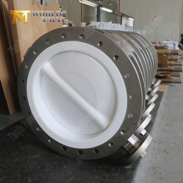 PTFE Disk ve Koltuklu CF8M Split Vücut Kelebek Valfı