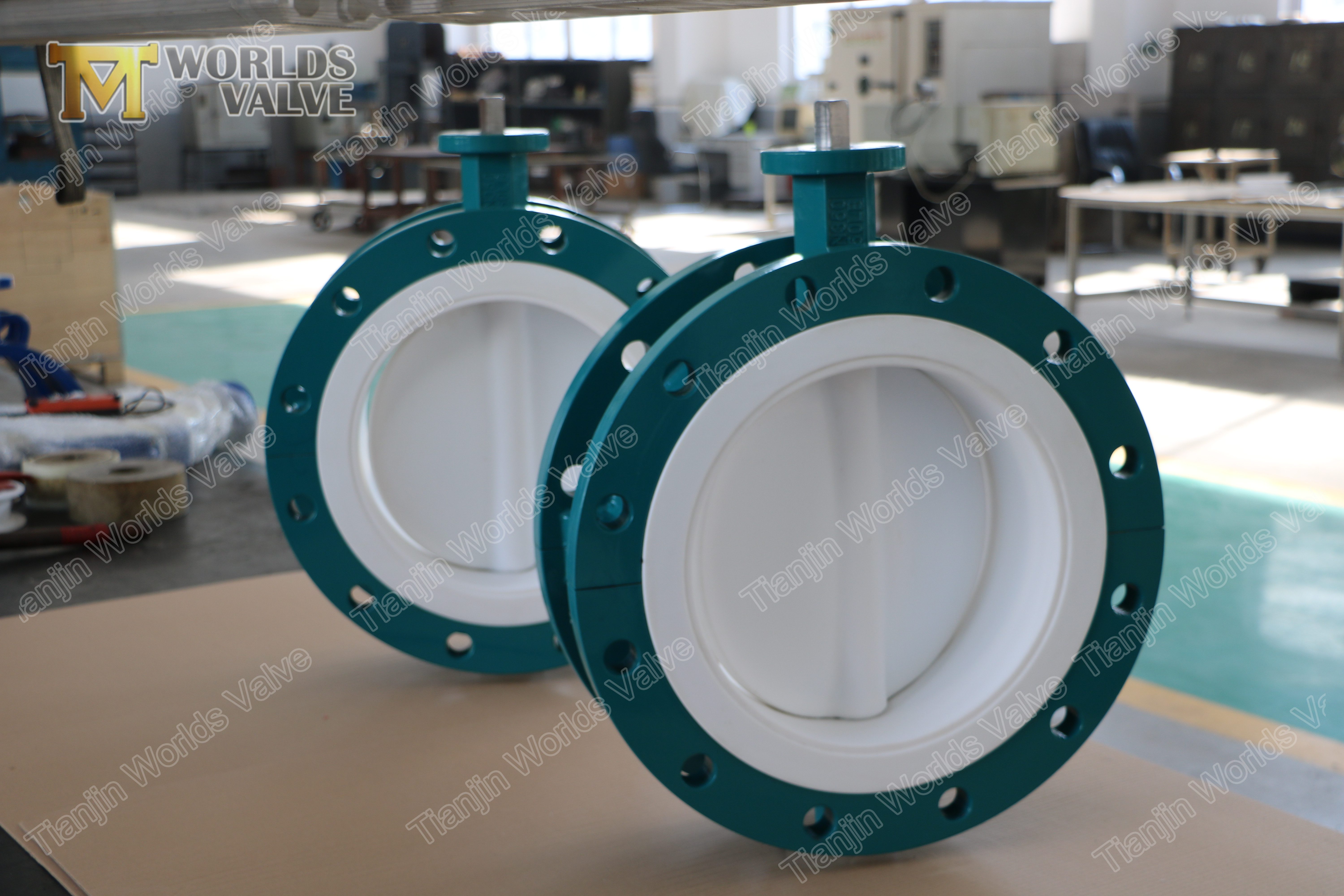 3 PTFE Kaplamalı Flanşlı Kelebek Vana