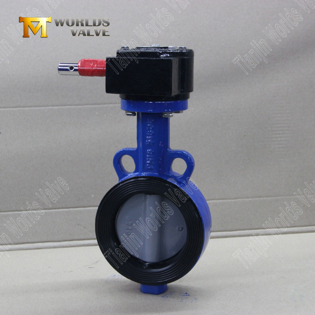 Naylon kaplı disk ve WCB gövdesi ile gofret kelebek valf | Maliyet etkin korozyon direnci