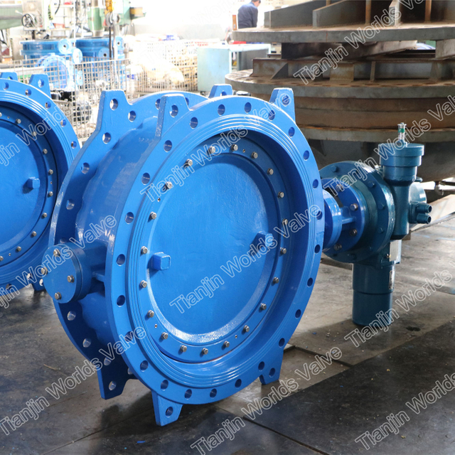 Elektrikli aktüatörlü eksantrik çift flanşlı kelebek vana