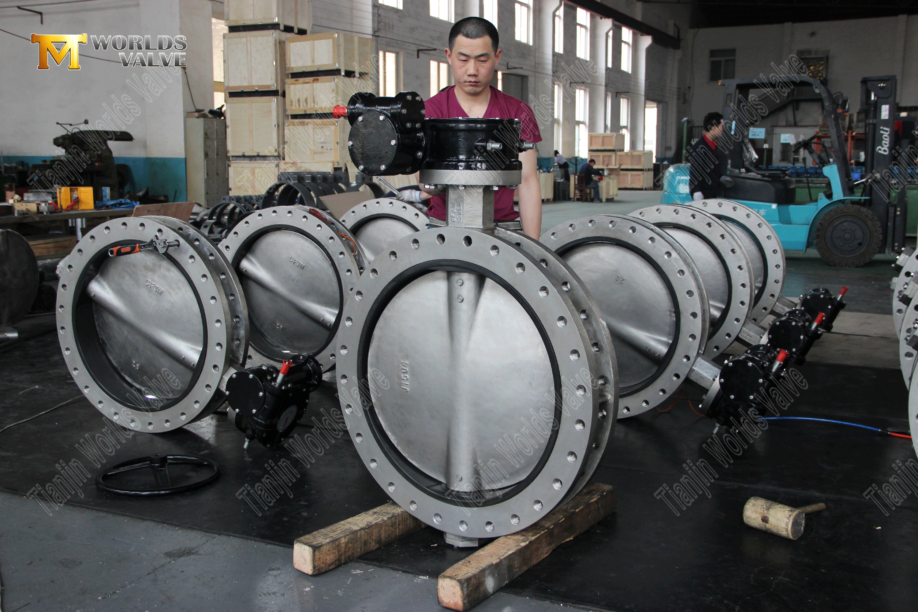 Dişli &ccedil;alıştırılan U şeklindeki kelebek valfi (6)