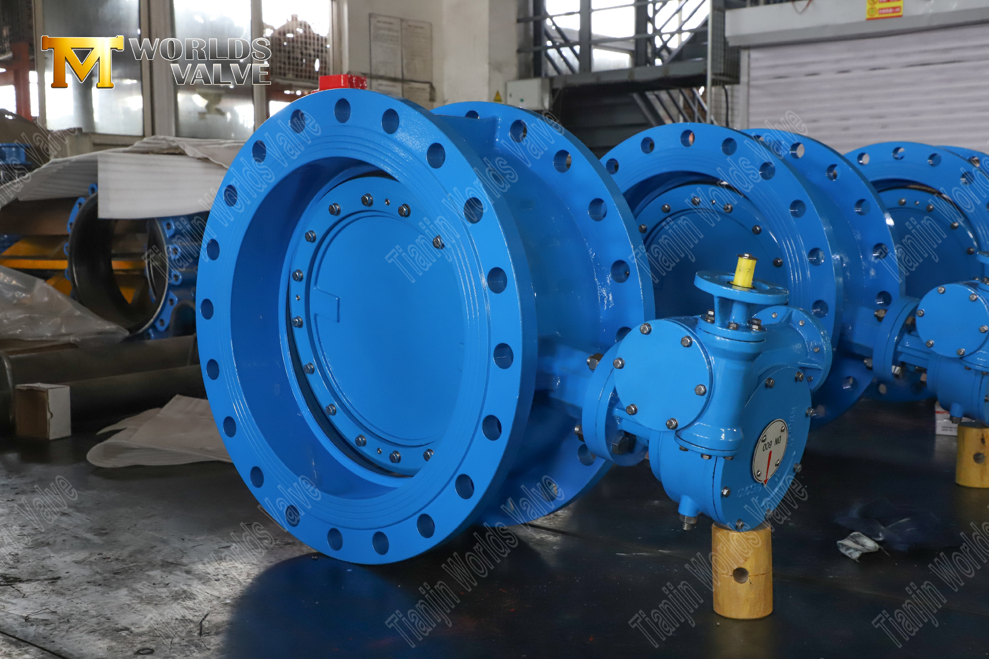 &Ccedil;ift ofset PN25 Kelebek Valfi &Ccedil;ift flanş ve dişli operat&ouml;r&uuml;-3 (1)