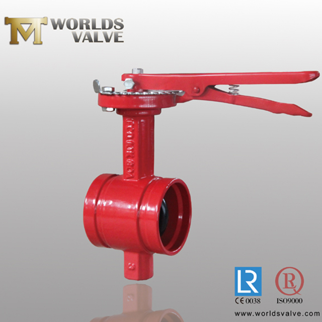 EPDM/NBR/VITON /BUNA Kaplı Disk Yivli Uçlu Kelebek Vana