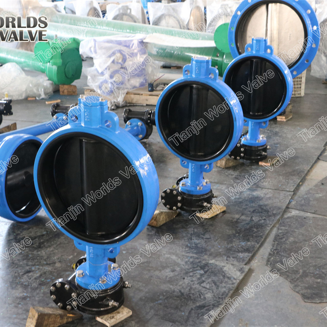 EPDM Kauçuk Kaplamalı Disk Kelebek Vanası Kare Köklü / Key / Çift D Kök Kafası