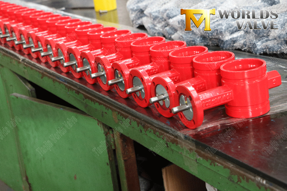 Yangından korunma i&ccedil;in oluklu u&ccedil; kelebek valfi (3)