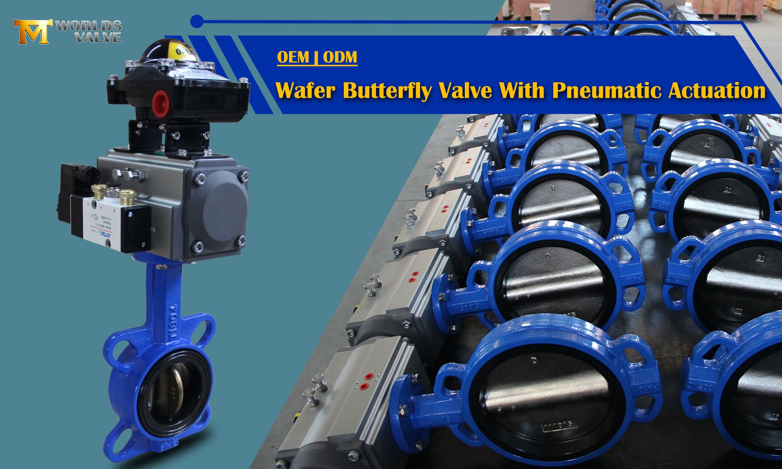 Sınırlı anahtarlı pnömatik kontrol gofret kelebek vanaları