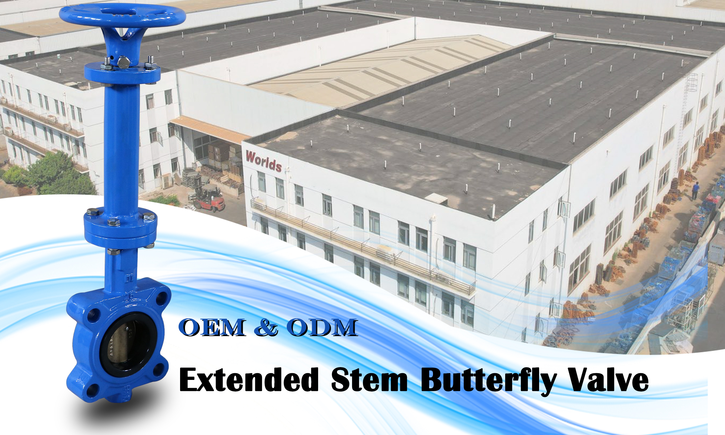 Uzatılmış gövdeli pabuç stili al-bronz disk kelebek valfı