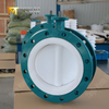 DN600 İki Parçalı Flanşlı PTFE Kelebek Vana, WCB Gövdeli ve Dişli Kumandalı