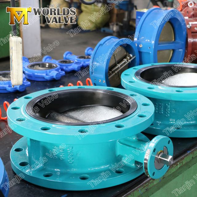 Vulkanize Yataklı çift flanşlı kelebek vana