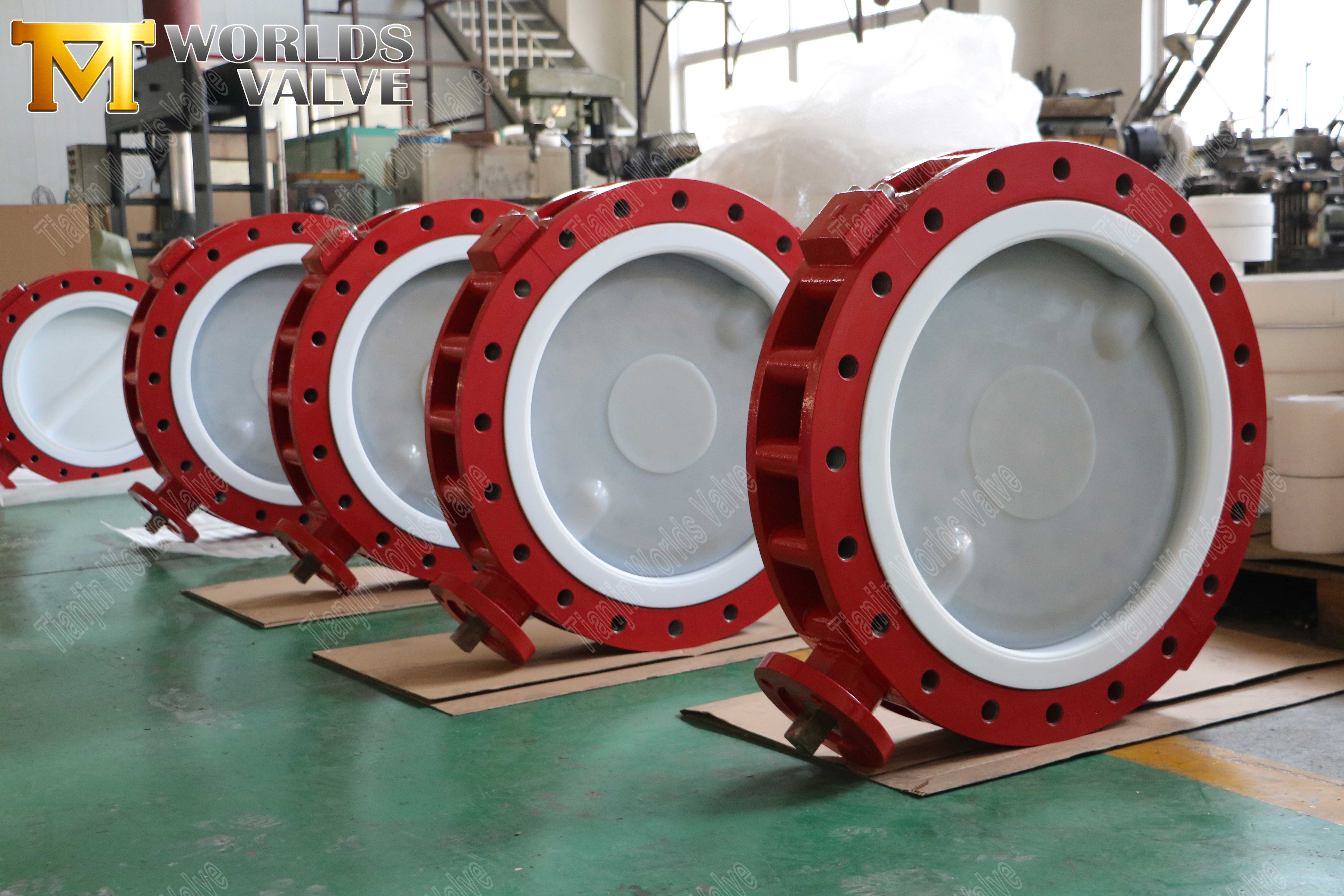 SS-DISC-PFA kaplı-Butterfly-Valve-ile-Slişik g&ouml;vde
