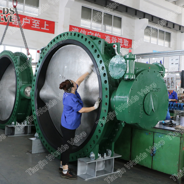 AWWAC504 C516 Çift Flanşlı Uçlar Kelebek Vana