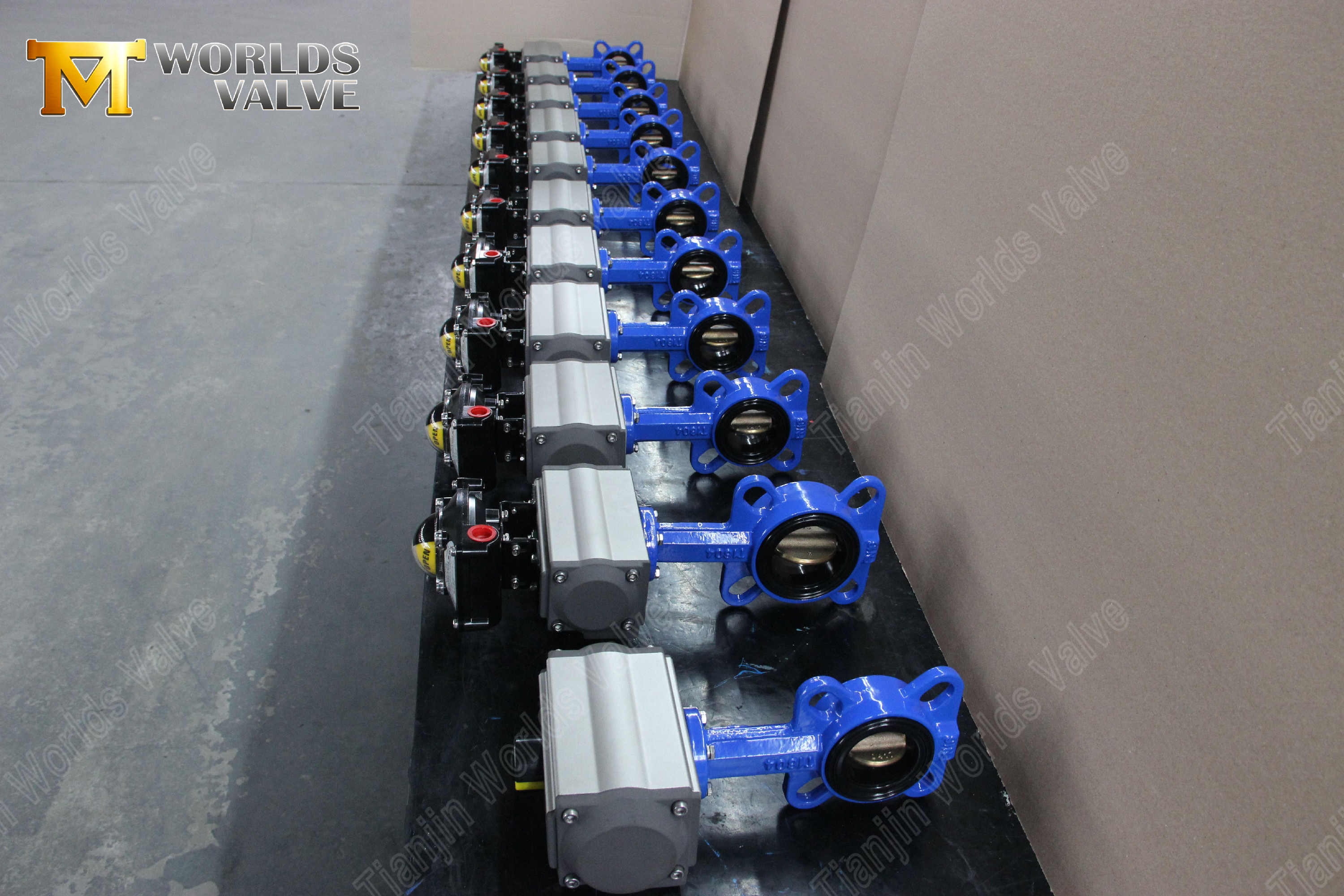 C95400 Bronz Disk ve Limit Anahtarlı Pn&ouml;matik Gofret Kelebek Vana Kompakt Boyutlu OEM Tedarik&ccedil;isi (9)