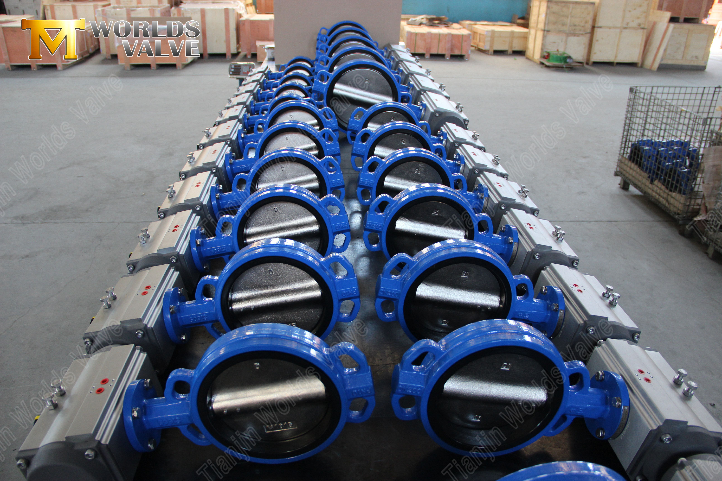 C95400 Bronz Disk ve Limit Anahtarlı Pn&ouml;matik Gofret Kelebek Vana Kompakt Boyutlu OEM Tedarik&ccedil;isi (10)
